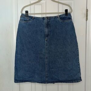 Crossroads Vintage Plus Size High Waist Denim Skirt